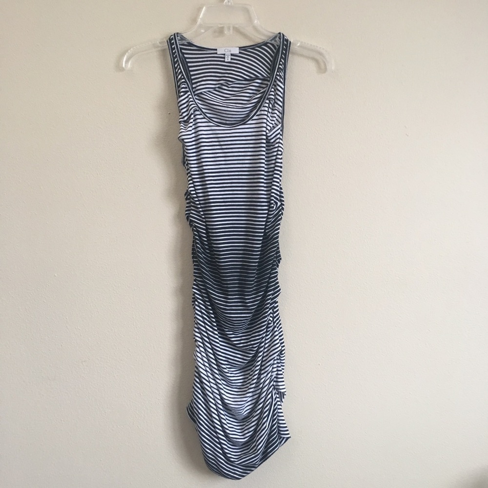 Clu Striped Ruched Dress S